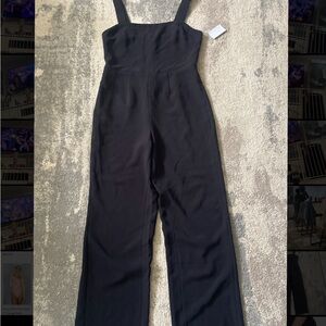 Good American Black Wide-Leg Jumpsuit
